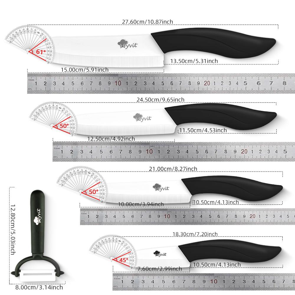 Керамический кухонный нож 3 4 5 6 дюймов Шеф-нож Универсальный Нож для нарезки Овощной нож Набор для чистки Белый циркониевый клинок Для приготовления Мясной нож