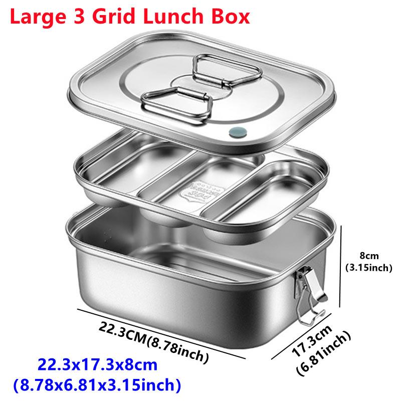 304 Stainless Steel Lunch Bento Box for Kids Adults Portable Double Layer Sealed Picnic Box Insulation Food Storage Lunch Box