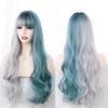 Женский двухцветный челка, индивидуальный синтетический парик с большой волной, высокотемпературный косплей