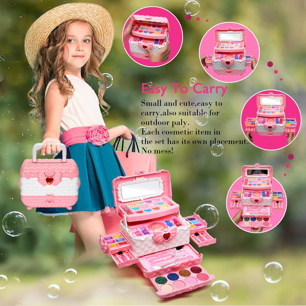 Kids Makeup Set for Girls Kids Makeup Set for Ages Maquillaje Para Play Makeup Perfect Toy for Little Princess Kids Ages Birthday Gift for Girls -