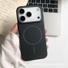 Мягкое и тонкое кольцо с магнитной притяжкой подходит для iPhone17 матового чехла для мобильного телефона Apple 16 ощущение кожи ультратонкий и противоударный однотонный ПК