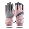 Ski Gloves Men's and Women's Autumn and Winter Windproof Waterproof Outdoor Riding Motorcycle Piled Thickened Warm Finger Gloves