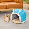 Warm Cat Bed Tent Snail Shape Cat Sleeping Bag Pet Mat Kitten Cave  Winter