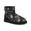 UGG Классический Мини Цветочный Фольгированный Флис на Подкладке Черный Женский 1118163-BLK