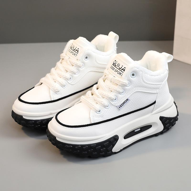 Зимние кроссовки на массивной подошве 2025 для женщин Европа Повышающие рост Папины кроссовки Новая спортивная обувь на платформе