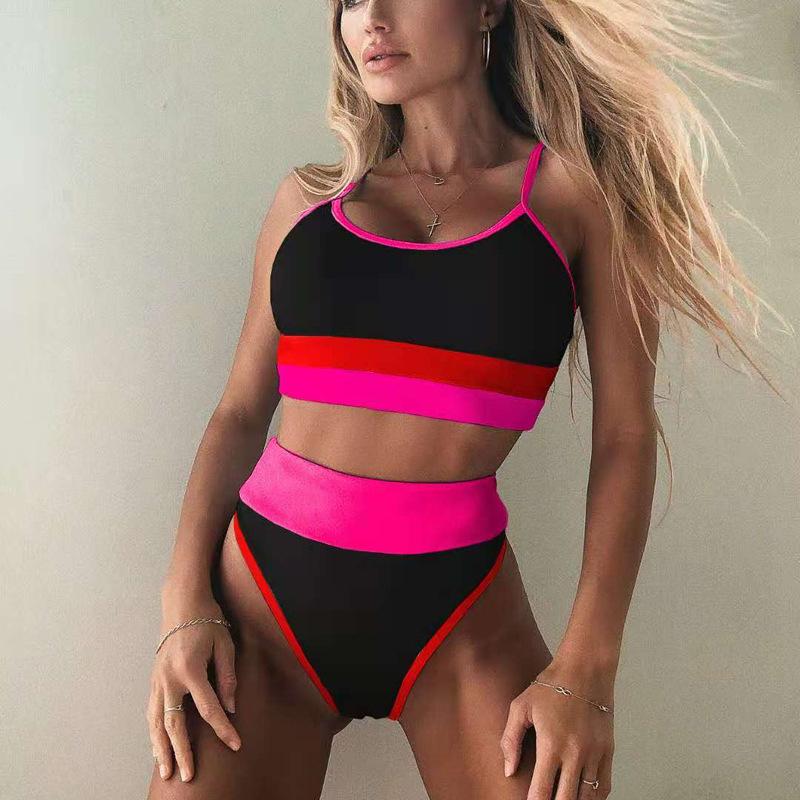 High Waisted Bikinis for Women Swimsuit Female Patchwork Swimwear for Women Bathing Suit Push Up Bikini Set LeopardSwimming Suit