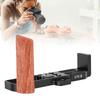 Wooden L Shape Handle Grip Fit for G7XII G7XIII Camera with Quick Release Baseplate Hand Grip Holder