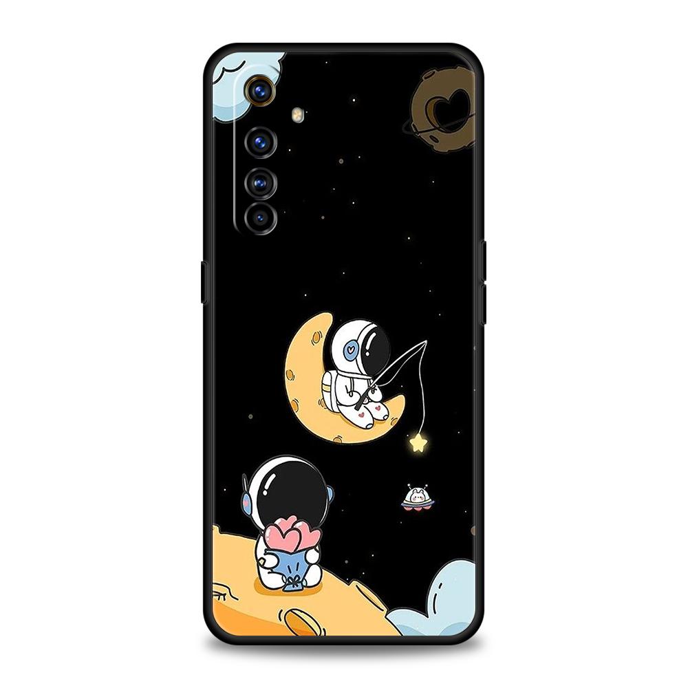 Милый чехол для телефона с астронавтом для Realme 13 12 11 10 9 8 5G 7 C25 C35 GT5 GT3 GT2 Pro Plus Для Realme GT Neo 2 3 3T 5 Чехол