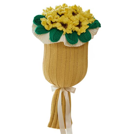 Декоративная вязаная подушка-плед «Букет роз» для дивана, кровати, подарок на День святого Валентина, День матери, Рождество