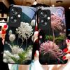 Золотой Пион Зеленый Для Oppo A79 5G 58 78 74 60 4G Reno 11F Realme GT 6 11 Note 50 10 C55 X2 Закаленное Стекло Черный Чехол для Телефона