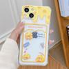 Adorable Cheese Expression Phone Case for iPhone 11/12, XR/XS Max - Card Holder