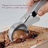 Stainless Steel Spring Loaded Ice Cream Scoop Professional Gelato Scoop Melon Baller Cookie Scoop Ice Cream Server Anti-Drip Ice Cream Tool