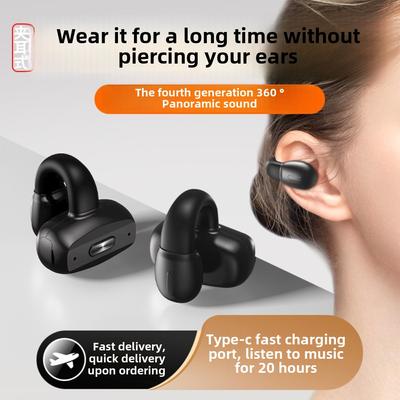 Новые Bluetooth-наушники с клипсой и костной проводимостью, спортивные наушники, беспроводные наушники