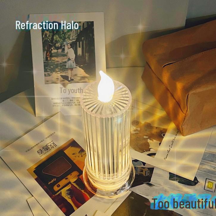 Светодиодная беспламенная лампа-свеча - романтический ночник и декоративное украшение