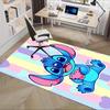 Office Rug Stitch, Hearts theme 3D Printed Anti-Slip Rug-Machine Washable for Living Room
