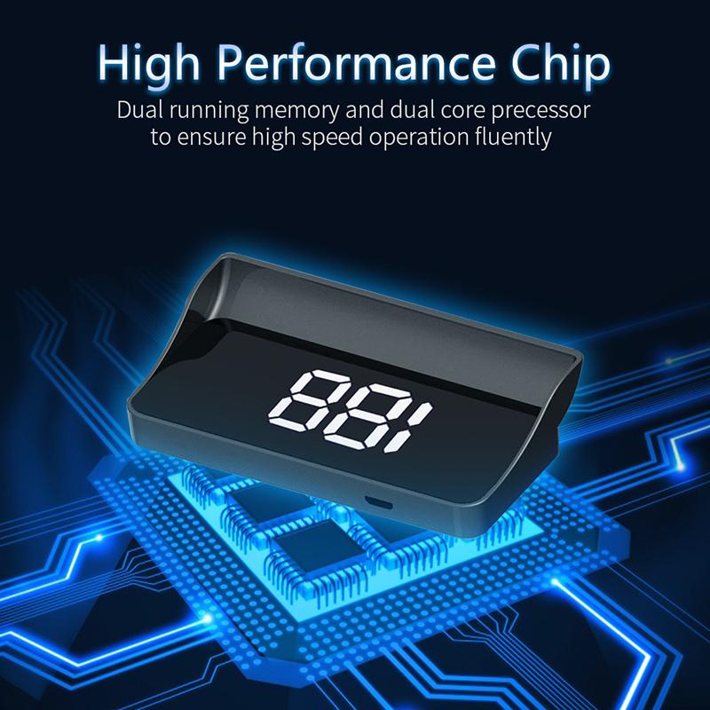 Автомобильный цифровой спидометр Head Up Display Транспортные средства Датчик скорости Hud Проектор на лобовое стекло для грузовиков GPS Помощь вождению Инструмент