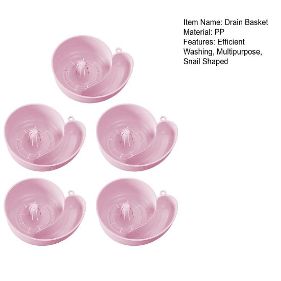 Дренажер в форме улитки Автоматическая мойка для фруктов Спиннер Миска и дуршлаг Многоцелевая корзина для мытья и слива овощей для кухни Ягода Вращающаяся мойка