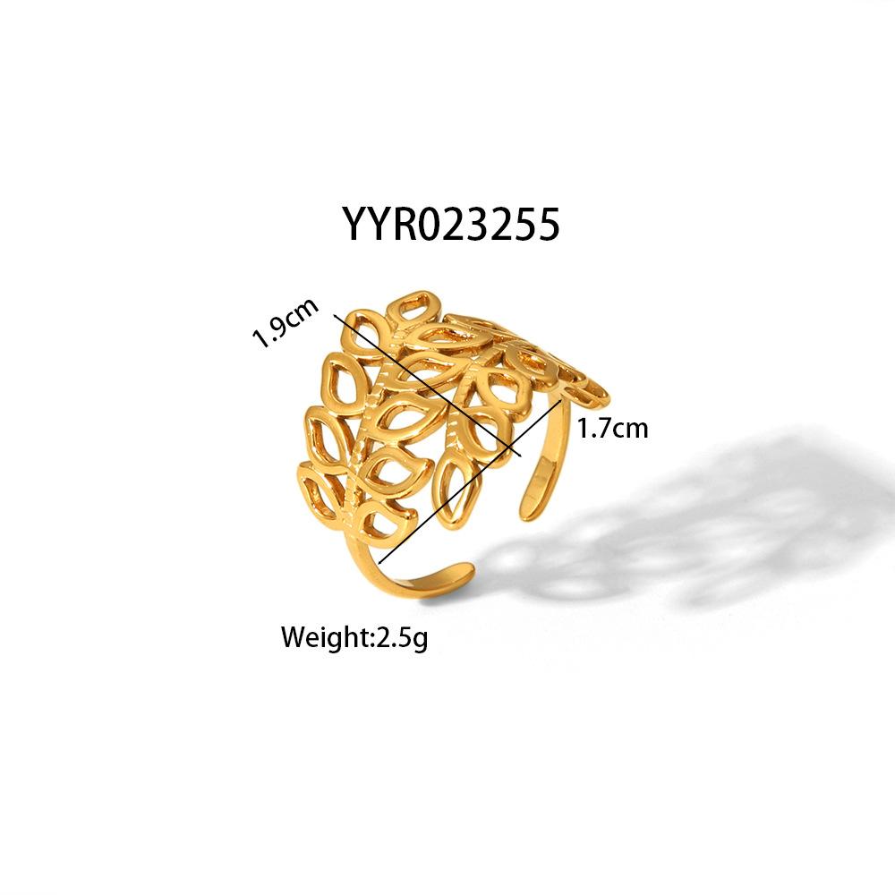 Titanium Steel Ring Jewelry Aesthetic Adjustable Stainless Steel Ring Ornament Exaggerated Opening Jewelry Accessories for Women's Banquet Occasions