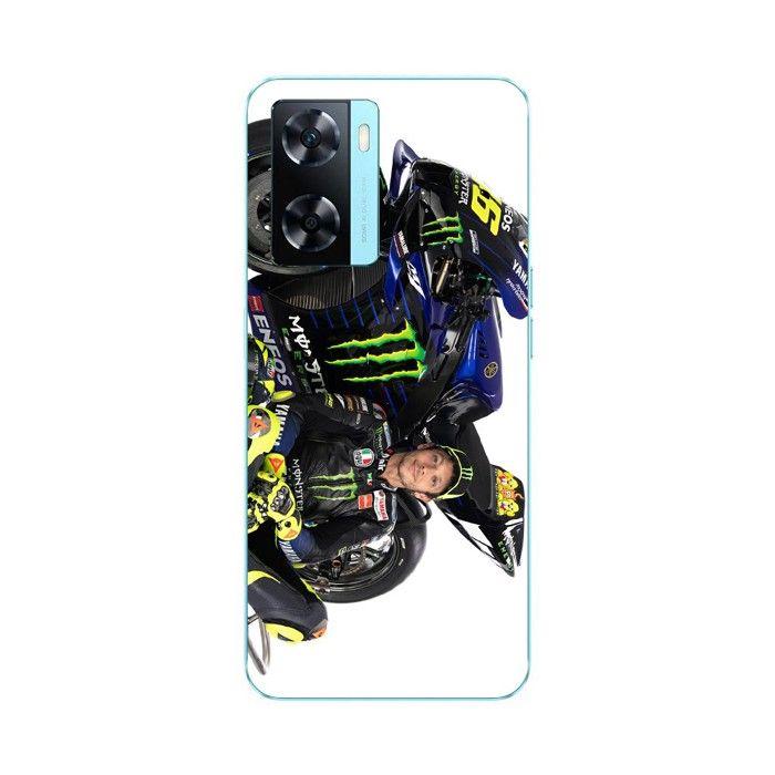 Coque de téléphone - MANIACASE - Oppo A57s 4G - Silicone TPU - Motif Valentino Rossi - Noir