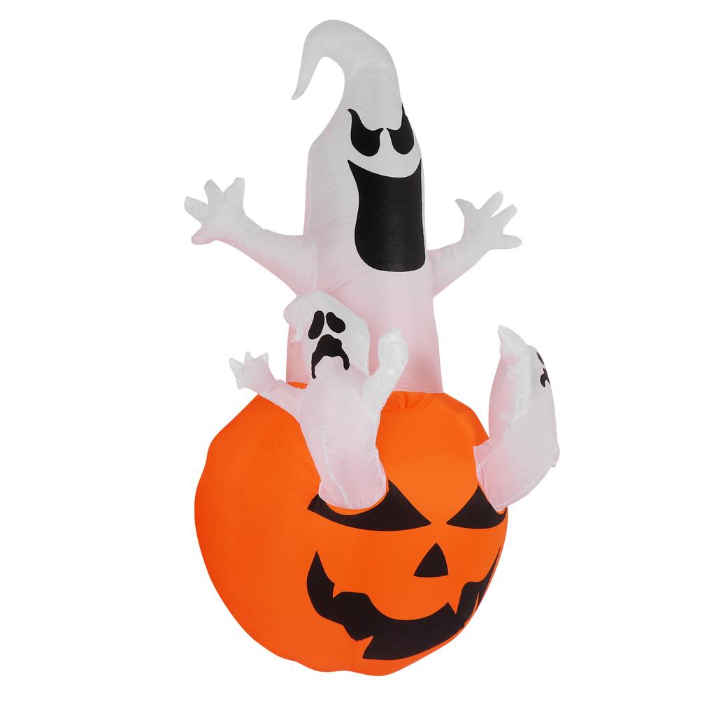 Надувной Хэллоуин Три белых призрака со светодиодной подсветкой 6 футов Хэллоуин надувной тыквенный привидение двор