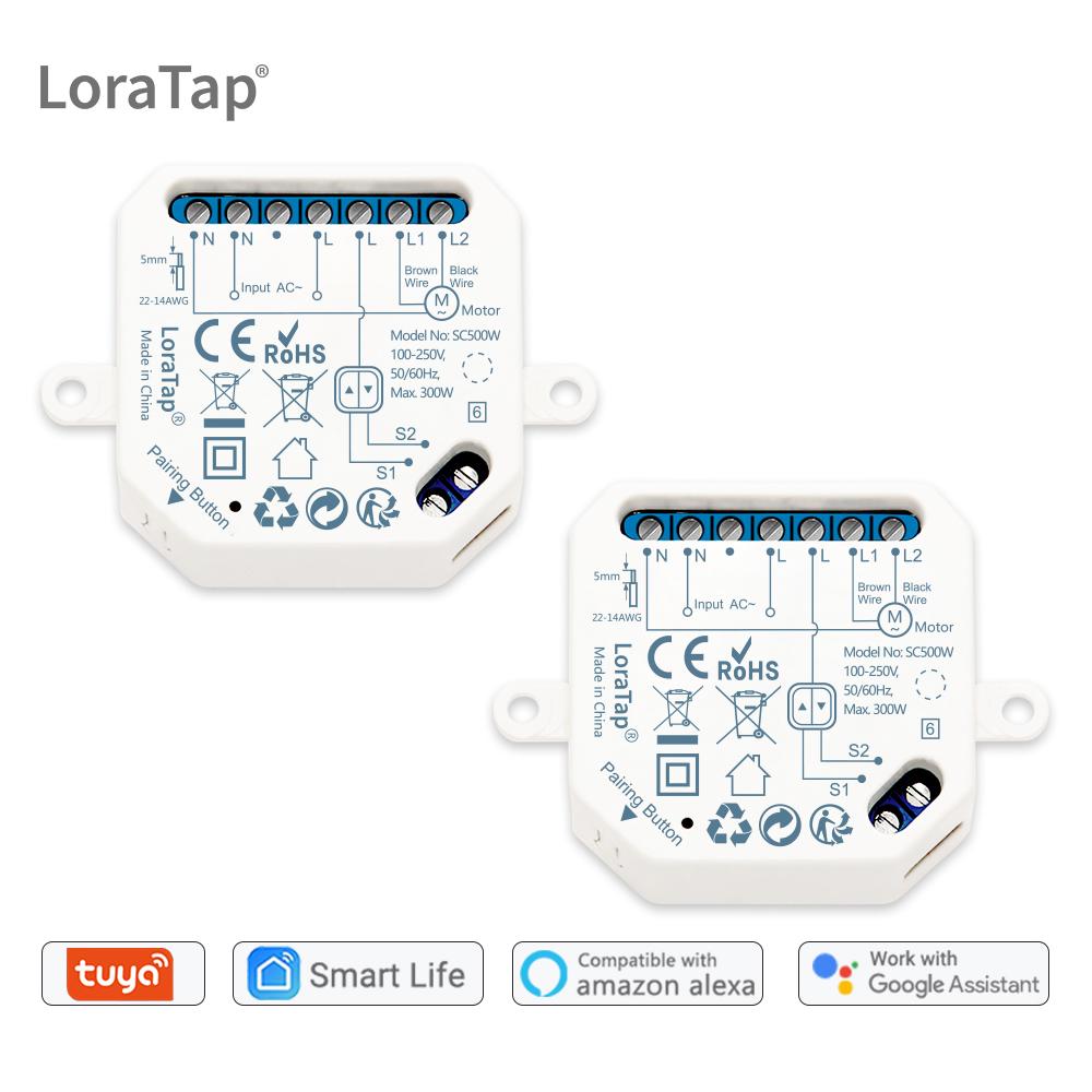 Tuya Smart Life WiFi Curtains Switch Connected Rolls Shutters Control Blinds Motor Google Home Alexa Electric Window LoraTap
