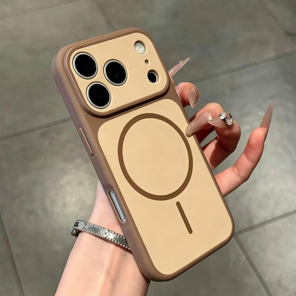 Применимо к чехлу для мобильного телефона iphone17 модный мультяшный яблоко 16promax линза модный женский 15 секунд магнитный чехол