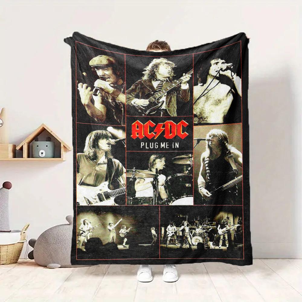 Acdc Flannel Blanket Throw Blanket Soft Warm Sofa Bed Camping Car home Decor Unique Christmas Gift C930257