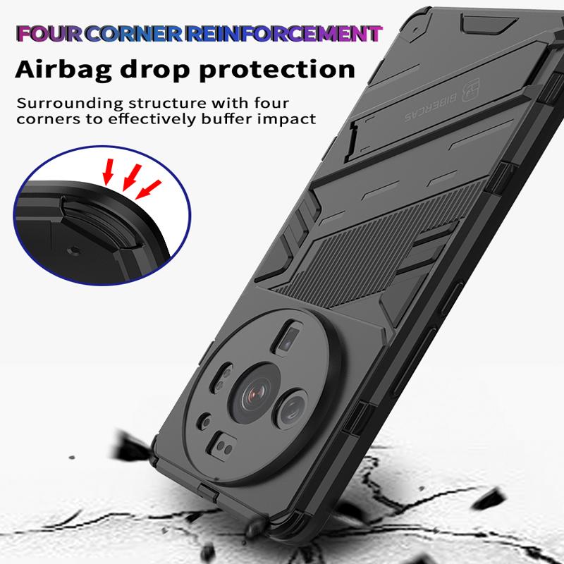 Противоударный чехол для Xiaomi 12T Pro Mi 12S Ultra Mi12 Lite Bumper Armor Holder Back Coque для Redmi Note 12 Pro 12C Phone Cover