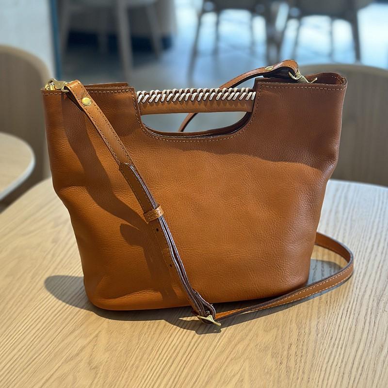 Johnature Женская сумка ручной работы из натуральной кожи, винтажная сумка большой вместимости через плечо