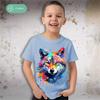 Детский топ с рисунком, модная летняя футболка с 3D-принтом, футболки для мальчиков, повседневные топы с коротким рукавом и круглым вырезом для девочек