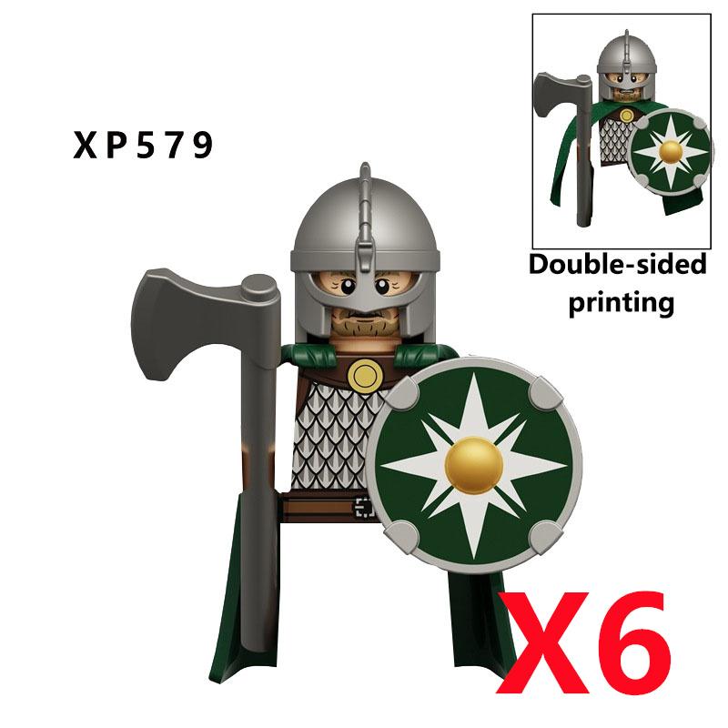 Средневековый Солдат Рыцарь Фигурка MOC Строительный Блок Зеленый Дракон Замок Пехота Орки Пират Римская Кавалерия Оружие Игрушки Подарки D122