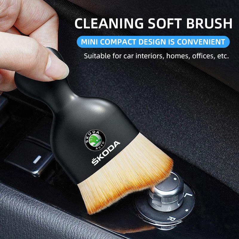 ZPMG6 Car Cleaning Soft Brush Tool Dust Remover Double-sided Car Cleaning Cloth For Skoda Octavia SUPERB RAPID KAROQ FABIA