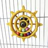 Разноцветная попугай-игрушка с бусинами: Забавная развивающая вертушка для птичьих клеток