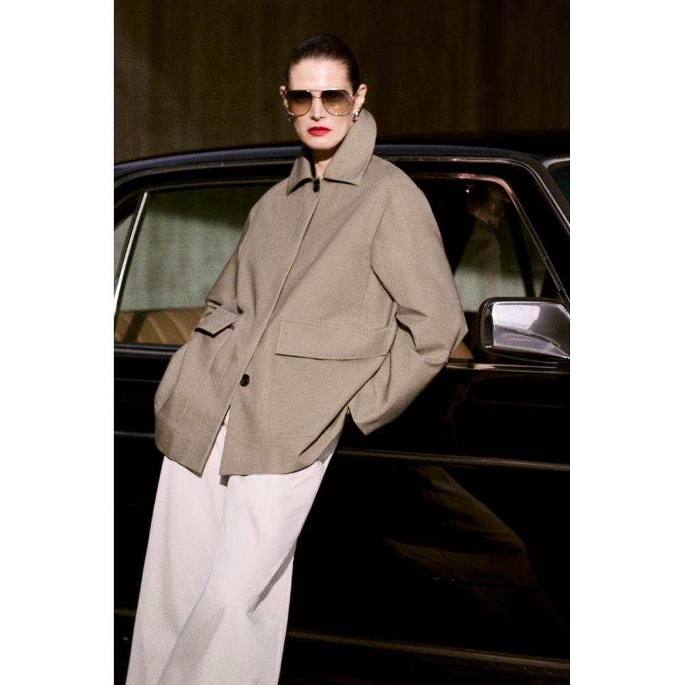 Cos Japan Cotton Car Jacket With Collar