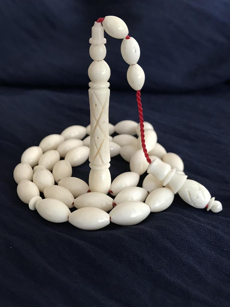 Camel Bonnet Rosary White Camel Bonnet Rosary 33 Бусины Ювелирный аксессуар Подарок