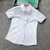 Летние короткие рубашки для девочек-подростков, детская школьная форма, белые блузки с короткими рукавами для маленьких девочек, одежда для маленьких девочек, топы