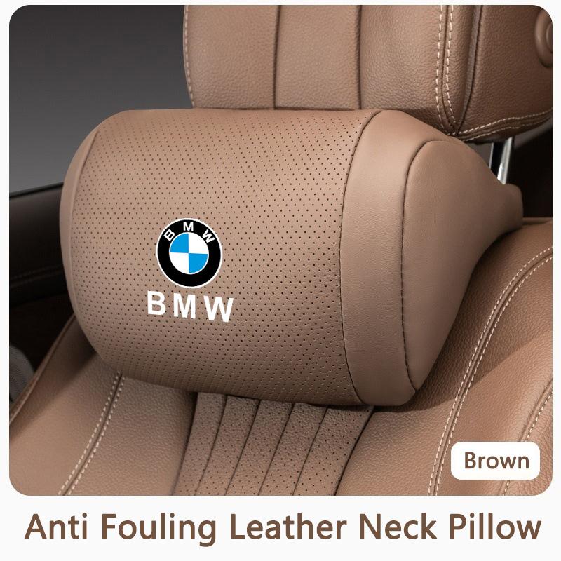 SQLI6 Car Seat Headrest Memory Cotton Neck Pillow Stickers Accessories For BMW X5 X6 F30 F34 F10 F20 G20 G30 F15 F16 1 3 5 7 Series
