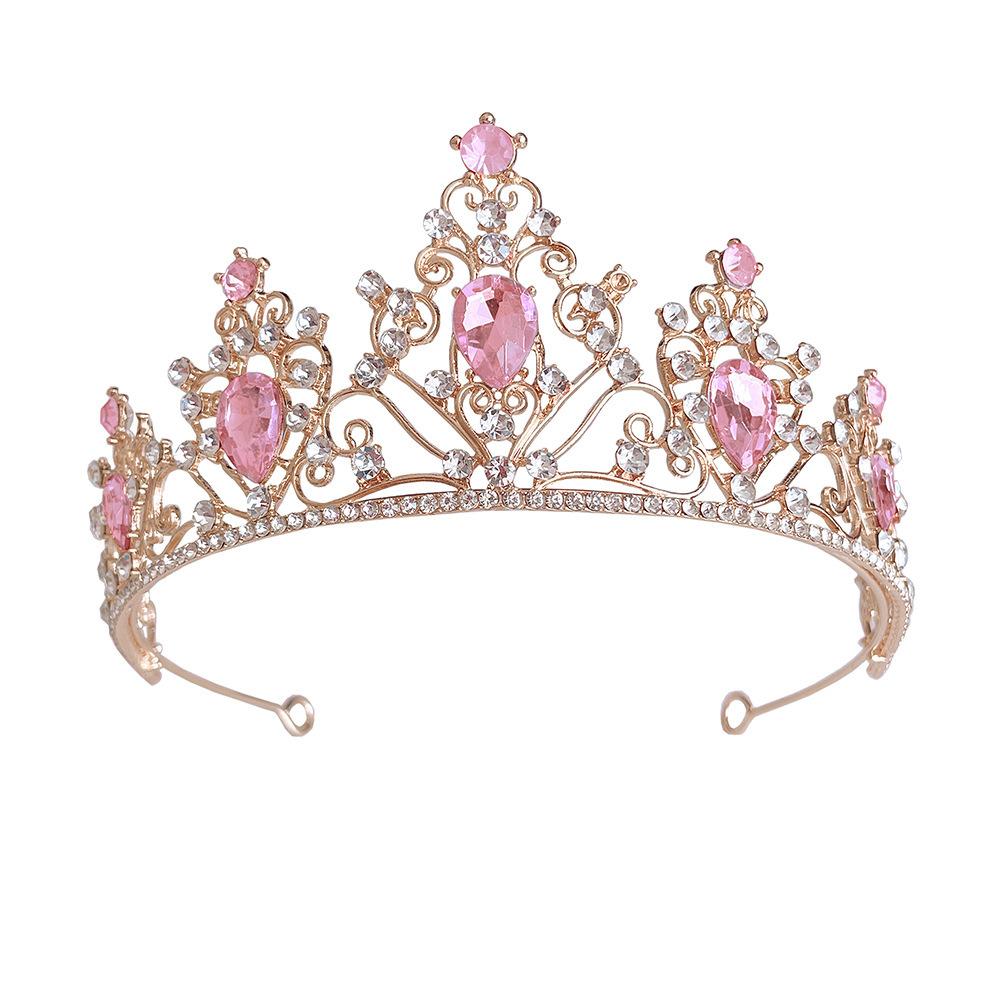 Новая Корона Невесты Аксессуар для Волос Европейская и Американская Корона на День Рождения Хрустальная Корона Свадебный Головной Убор