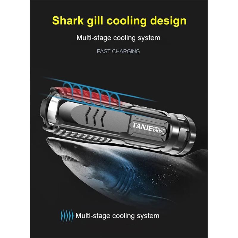 Q5 Multifunctional USB Charging Small Portable Outdoor Camping Emergency Flashlight Camping Emergency Charging Treasure Belt COB Side Lights