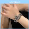 Punk Style Snake-shaped Alloy Zircon Bracelet For Women Bold And Distinctive