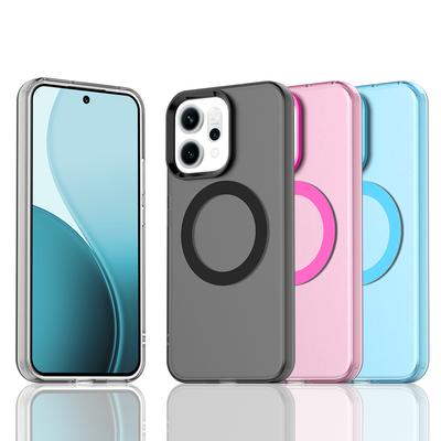 Магнитный беспроводной зарядный чехол для OPPO Reno 14F 14 Pro Reno14 F 5G Чехол Конфетные цвета Прозрачная задняя крышка Fundas Coque