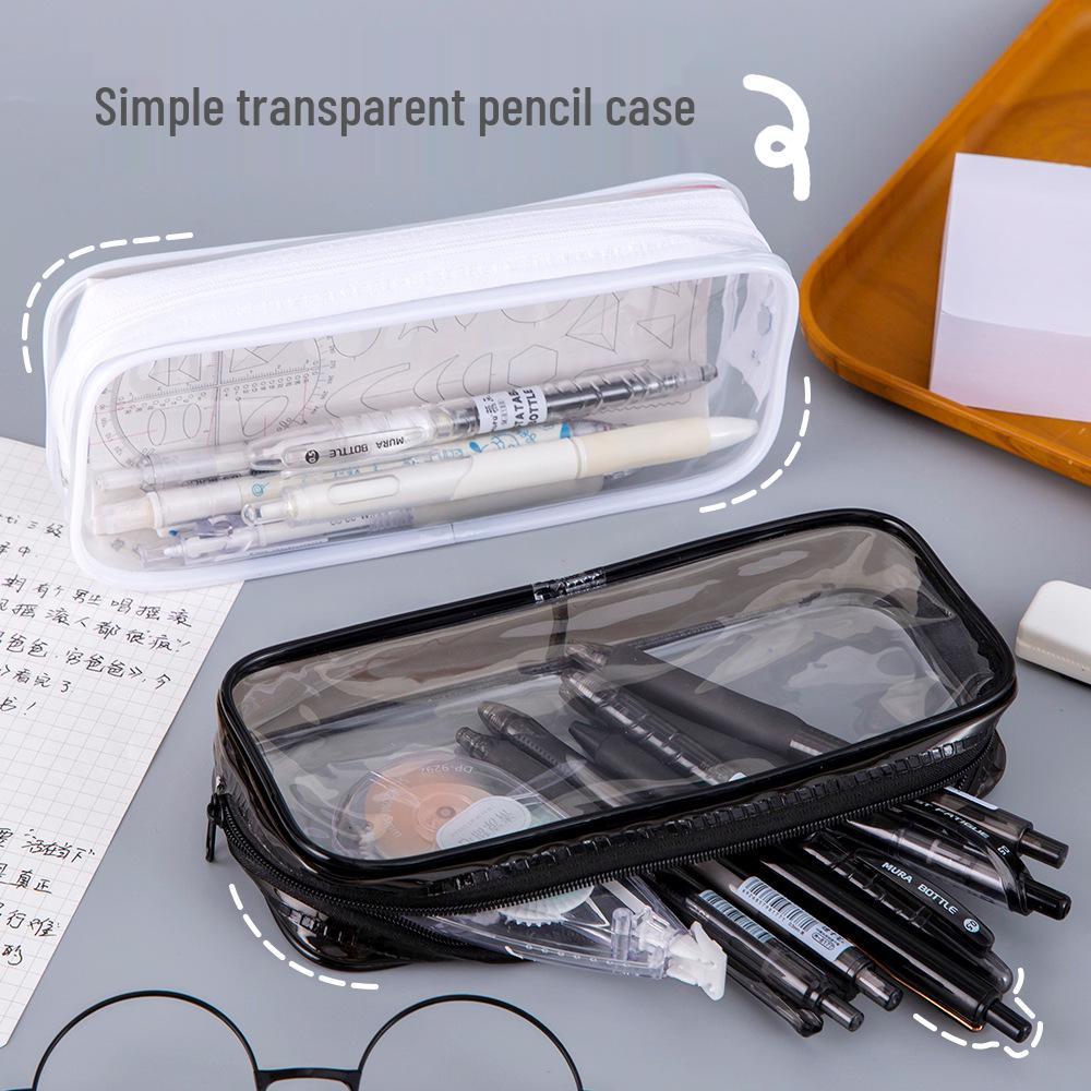 Large Capacity Transparent PVC Pencil & Makeup Case