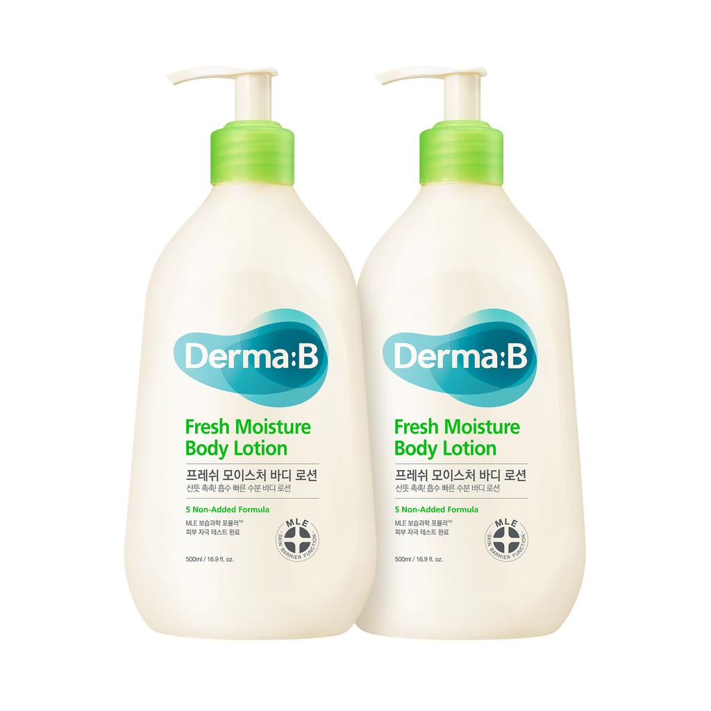 Derma B Fresh Moisture Body Lotion 500ml+500ml Double Plan/Single Product