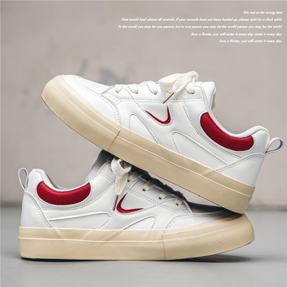 Мужская кожаная обувь Белые кроссовки Пара Повседневная обувь для скейтборда Модная спортивная обувь для мужчин