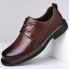 Модная мужская деловая формальная обувь на платформе со шнуровкой, обувь для通勤, британский костюм, свадебная обувь жениха, весенне-осенние кожаные лоферы для мужчин