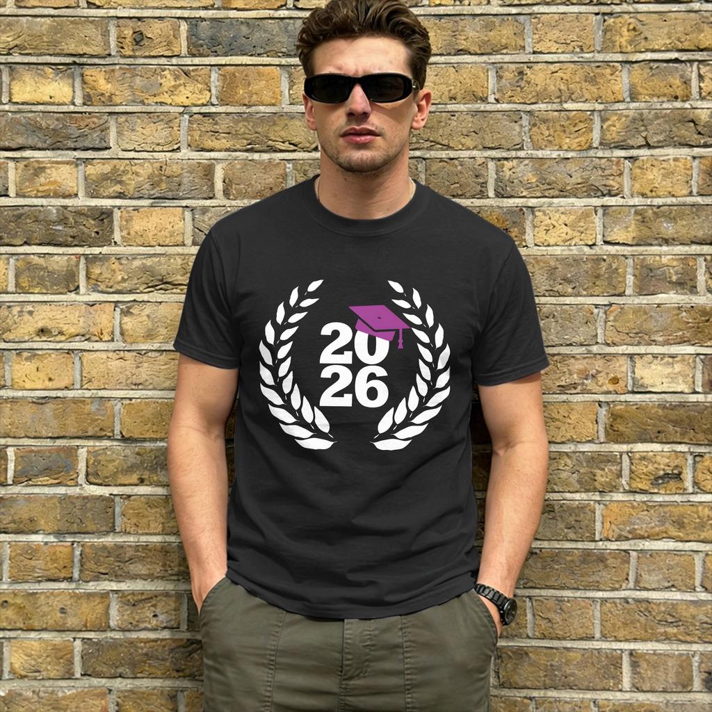 Unisexs TShirt Class of 2026 Senior 2026 Graduation Unique 100 Cotton Tee Shirt Short Sleeve T Shirts Crew Neck Clothing