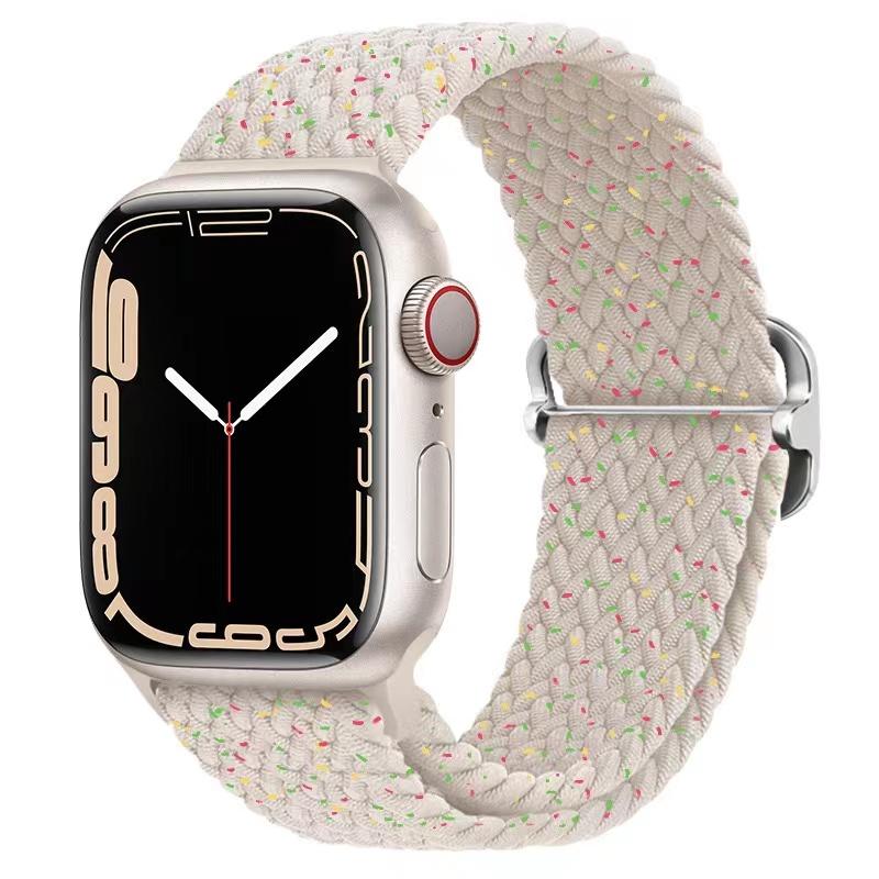 Плетеный Solo Loop для Apple Watch ремешок 44мм 40мм 49мм 45мм 41мм 46мм Эластичный браслет iWatch series 8 3 se 6 Ultra 2 9 10 ремешки