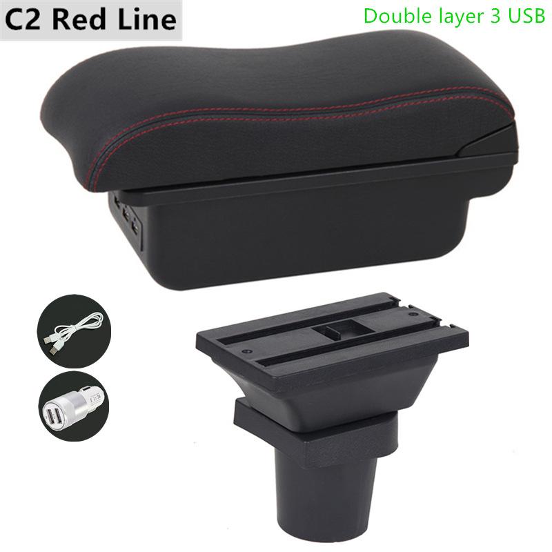 For Toyota Yaris Sol 1998 1999 2000 2001 2002 2003 2004 2005 Car Armrest Box Internal Modification USB Led Accessories