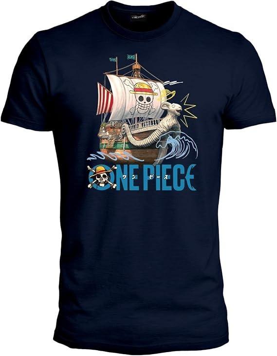 Футболка ONE PIECE Футболка Корабль Идущий Мери для взрослых ОРИГИНАЛ официальная СИНИЙ ФЛОТ