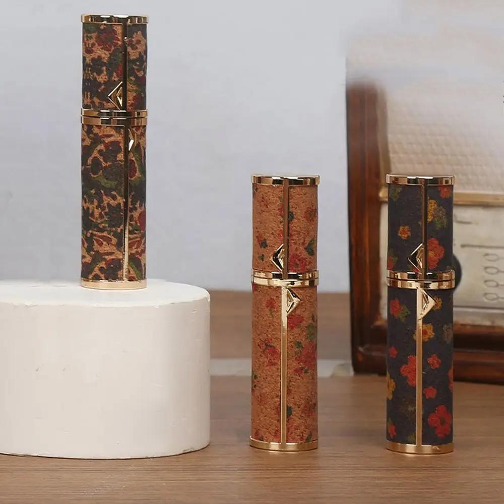 Кожаный флакон для духов пустой 5 мл флакон-атомайзер для парфюма с цветочным узором многоразовый ультрадисперсный распылитель контейнер для аромата дорожный